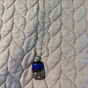 Glass necklace bought at art festival. Worn once